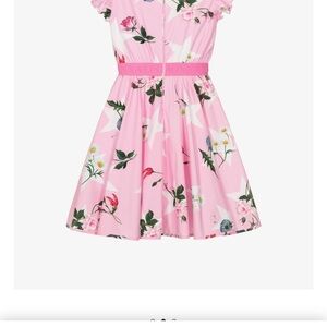 Monnalisa Pink Floral Casual Dress